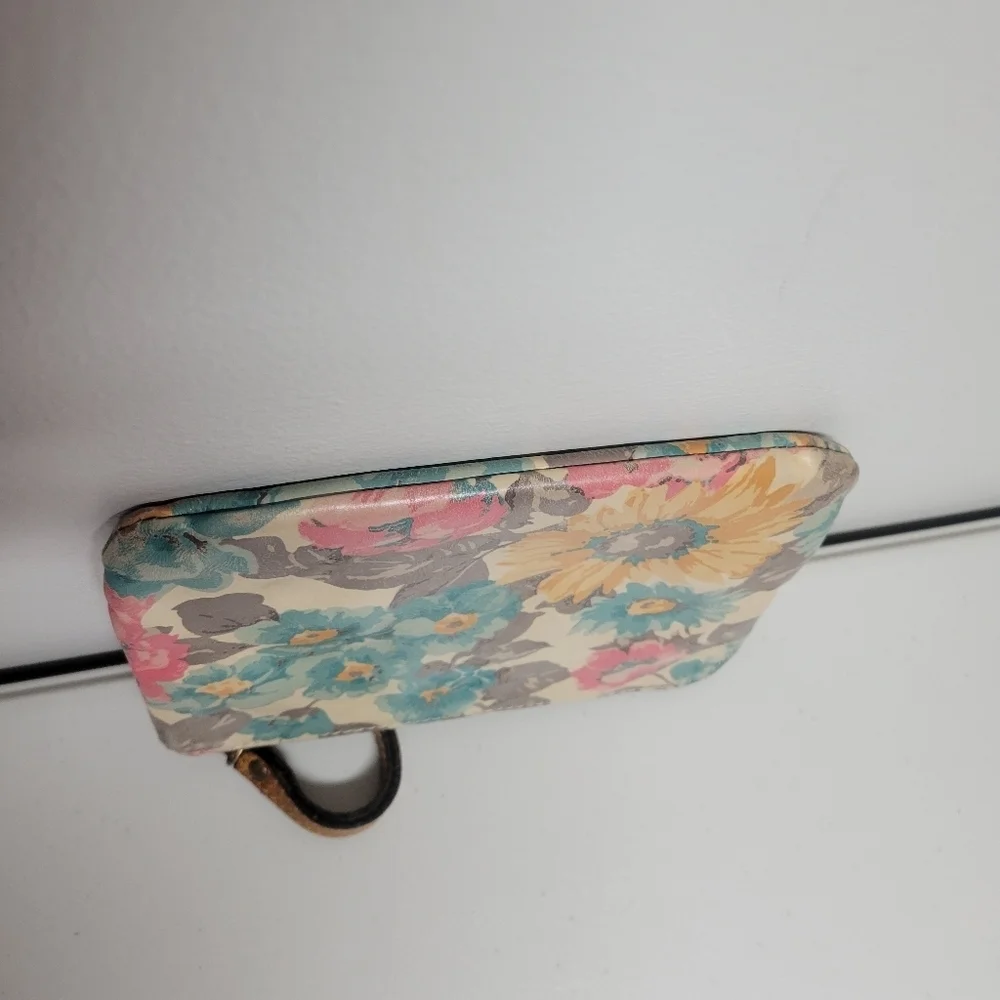 Patricia Nash Cassini Floral Leather Wristlet.